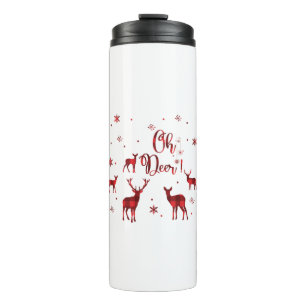 Merry Christmas Snowflakes, Happy New Year Thermal Tumbler