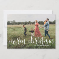 Merry Christmas | Snowflakes Holiday Photo Card