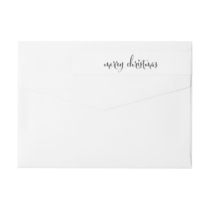 Merry Christmas Snowflakes Return Address Label