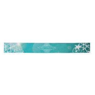 Merry Christmas Snowflakes Tree Flowers & Stars  Satin Ribbon