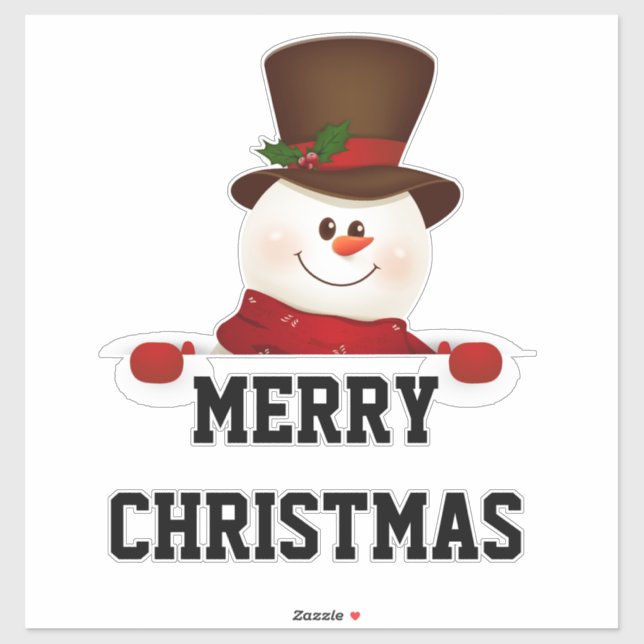 Merry Christmas Snowman (Sheet)