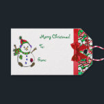 Merry Christmas Snowman Candy Sprinkles Gift Tags<br><div class="desc">Merry Christmas snowman Candy Sprinkles gift tags.</div>