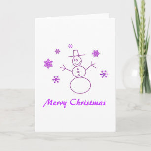 Merry Christmas Snowman Card