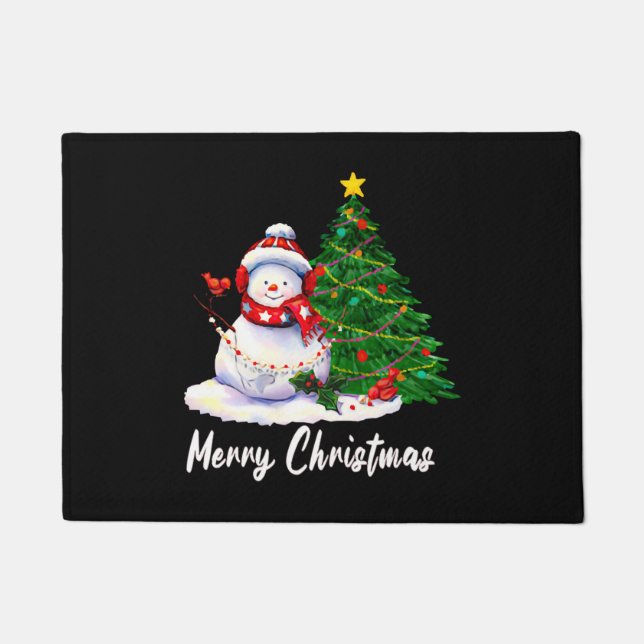 Merry Christmas - Snowman Doormat (Front)