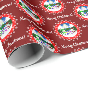 Merry Christmas! Snowman Family Wrapping Paper