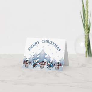 Merry Christmas Snowman Greeting Card