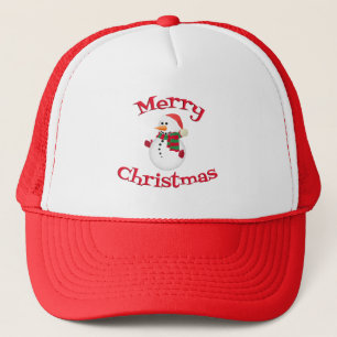 Merry Christmas Snowman Hat Cap