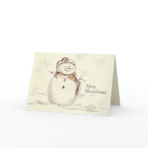 Merry Christmas Snowman Snowflakes Winter