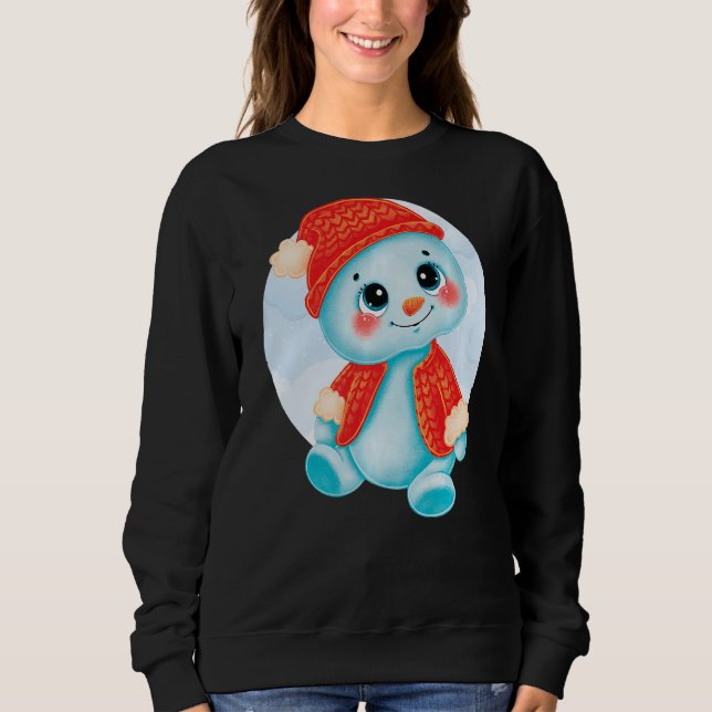 Merry Christmas Snowman Sweatshirt (Front)