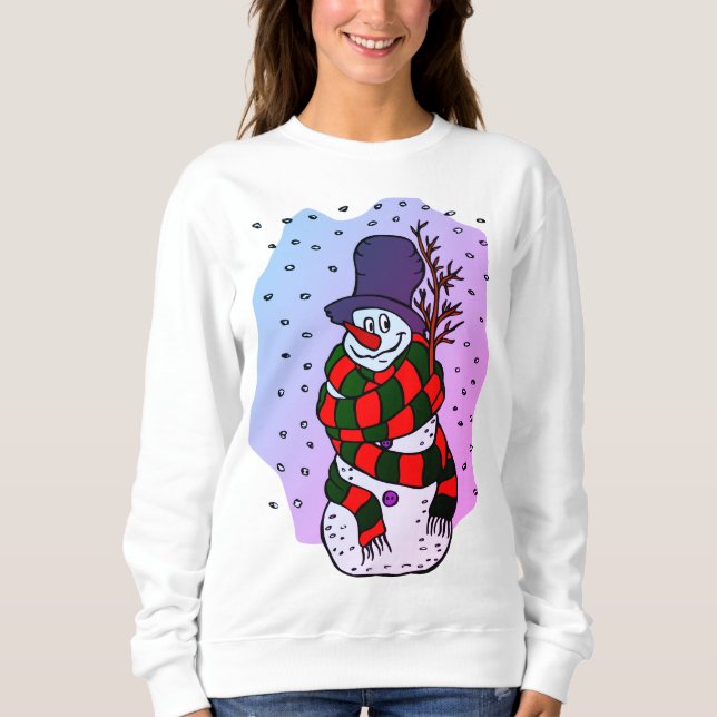 Merry Christmas Snowman Sweatshirt (Front)