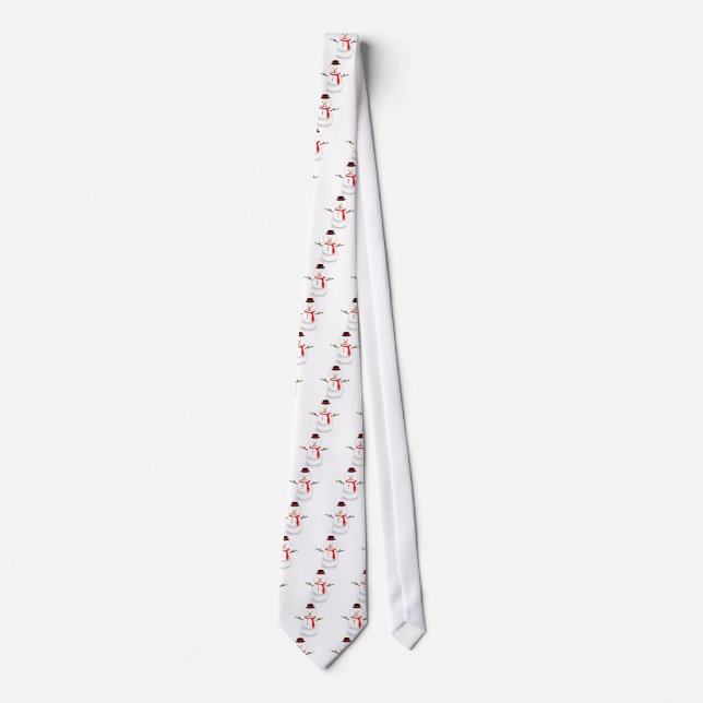 Merry Christmas Snowman Tie (Front)