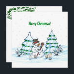 Merry Christmas! Snowman with Cat and Puppy<br><div class="desc">Merry Christmas! Snowman with Cat and Puppy - little Dog ~~~ coloured pencil drawing by Krisi ArtKSZP ~~~ Store Category >>> Merry Christmas for Kids >>> Snowman with Cat and Puppy</div>