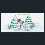 Merry Christmas! Snowman with Cat and Puppy<br><div class="desc">Merry Christmas! Snowman with Cat and Puppy - little Dog ~~~ coloured pencil drawing by Krisi ArtKSZP ~~~ Store Category >>> Merry Christmas for Kids >>> Snowman with Cat and Puppy</div>