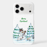 Merry Christmas! Snowman with Cat and Puppy<br><div class="desc">Merry Christmas! Snowman with Cat and Puppy - little Dog ~~~ colored pencil drawing by Krisi ArtKSZP ~~~ Store Category >>> Merry Christmas for Kids >>> Snowman with Cat and Puppy</div>