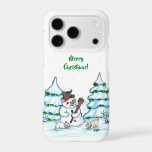 Merry Christmas! Snowman with Cat and Puppy<br><div class="desc">Merry Christmas! Snowman with Cat and Puppy - little Dog ~~~ colored pencil drawing by Krisi ArtKSZP ~~~ Store Category >>> Merry Christmas for Kids >>> Snowman with Cat and Puppy</div>