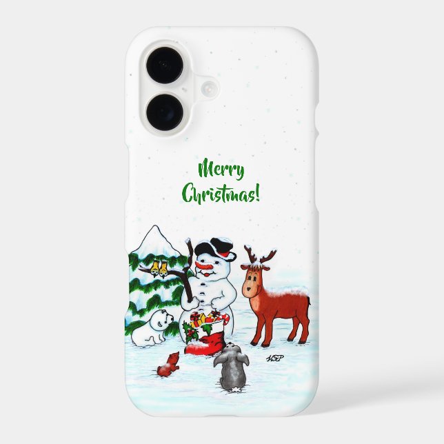 Merry Christmas! Snowman with Friends (Back)