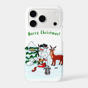 Merry Christmas! Snowman with Friends