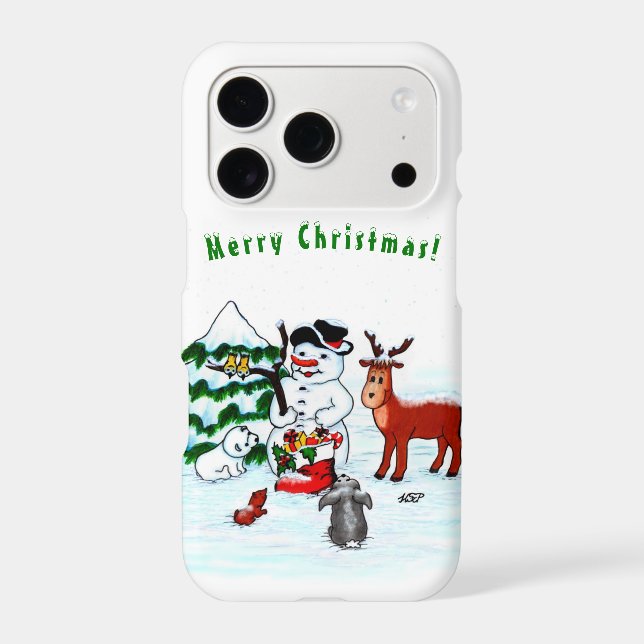 Merry Christmas! Snowman with Friends (Back)