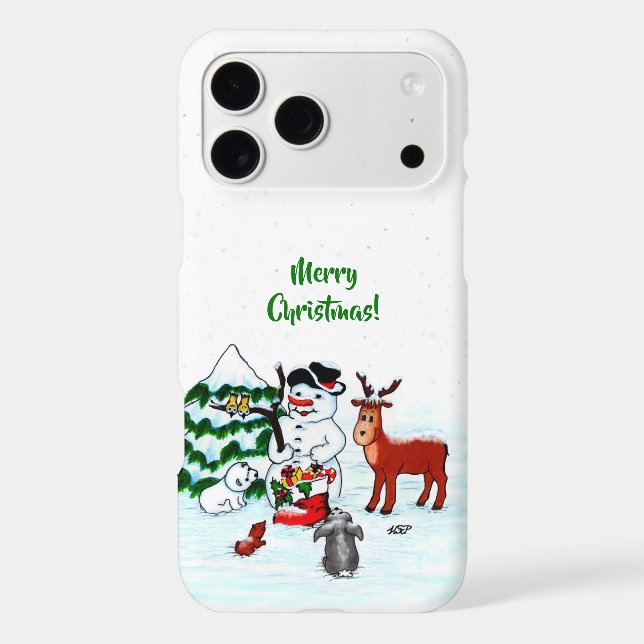 Merry Christmas! Snowman with Friends (Back)