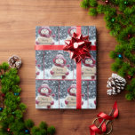 Merry Christmas Snowman Wrapping Paper<br><div class="desc">A cheerful snowman,  wearing red earmuffs and a matching scarf,  holds a sign that reads "Merry Christmas" amid a snowy background</div>