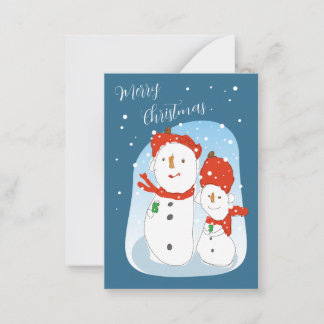 Merry Christmas Snowmen Card