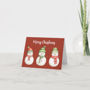 Merry Christmas Snowmen Card