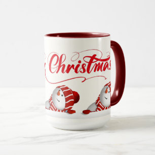 Merry Christmas Snowmen Mug