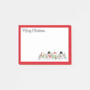 Merry Christmas Snowmen Post-it Notes