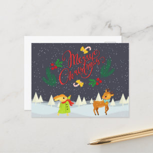 Merry Christmas  Snowscape Postcard