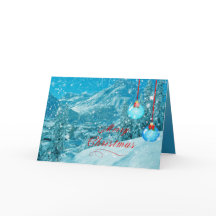 Merry Christmas Snowy Winter Village