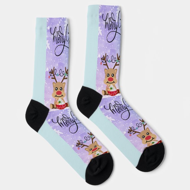 Merry Christmas Socks (Right)