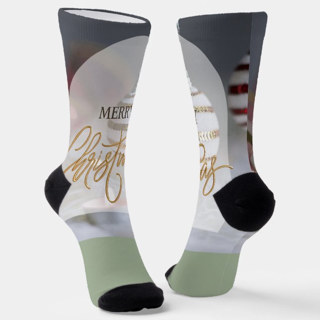 Merry Christmas Socks (Angled)