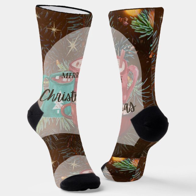 Merry Christmas Socks (Angled)