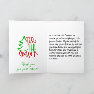 Merry Christmas Soldier -  Folded Greeting Card