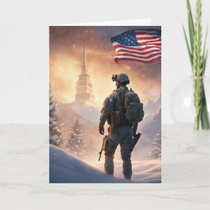 Merry Christmas Soldier -  Folded Greeting Card
