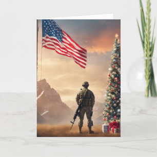 Merry Christmas Soldier - Folded Greeting Card