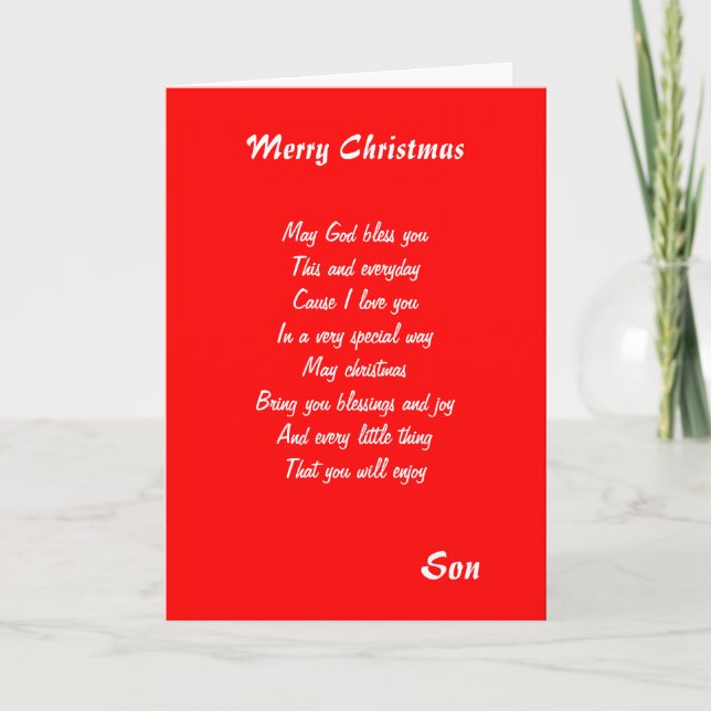merry christmas son greeting cards greeting cards (Front)