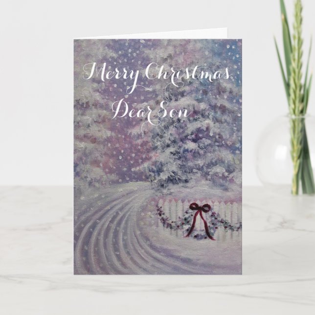 Merry Christmas son/ holiday card (Front)