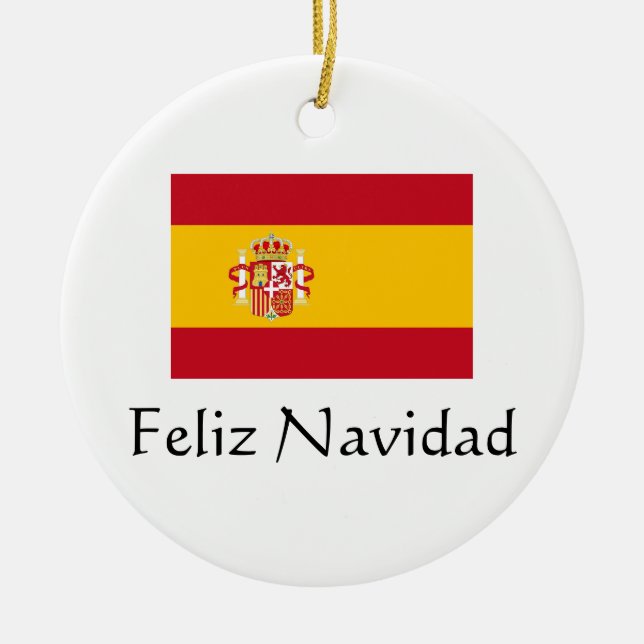 Merry Christmas Spanish Ornament (Front)
