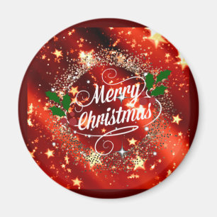 Merry Christmas, sparkle and glitter Magnet