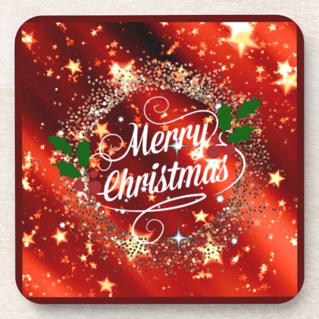 Merry Christmas sparkle and shine Coaster (Front)