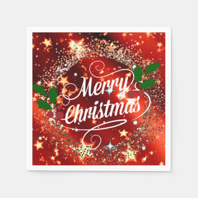 Merry Christmas sparkle and shine Napkin (Front)