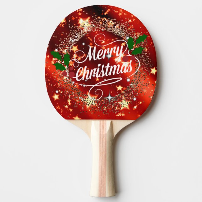 Merry Christmas sparkle and shine Ping Pong Paddle (Front)