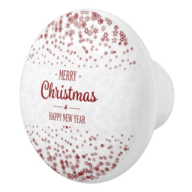 MERRY CHRISTMAS SPARKLES CERAMIC KNOB (Right)