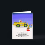 Merry Christmas Special Boy Santa in Bulldozer Card<br><div class="desc">This adorable Christmas card features Santa in a bulldozer,  making it the perfect choice for a special little boy who celebrates the holiday season. It's sure to bring a smile and add some festive fun to his Christmas celebrations!</div>