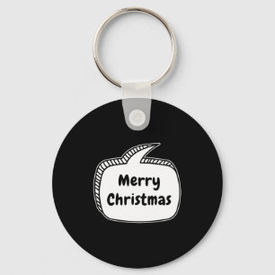 Merry Christmas Speech Bubble  Key Ring