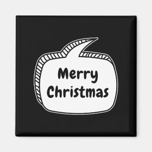 Merry Christmas Speech Bubble Magnet