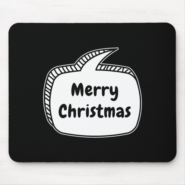 Merry Christmas Speech Bubble  Mouse Pad (Front)