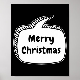 Merry Christmas Speech Bubble Poster