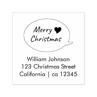 Merry Christmas Speech Bubble Self-inking Stamp